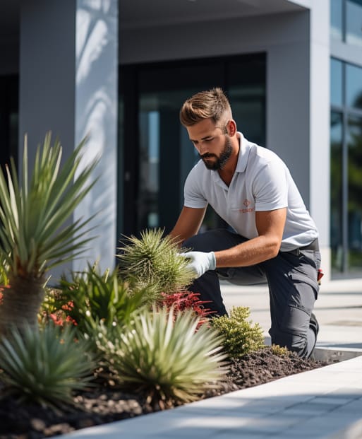 worker-gardening